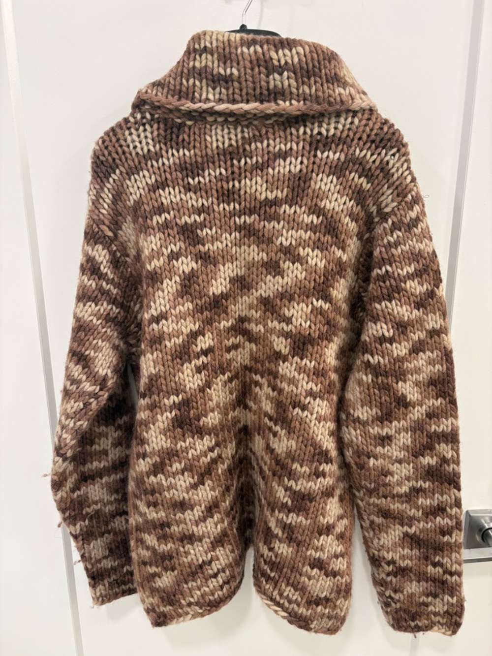Vintage 90s Liz Claiborne Brown Wool Chunky Knit Turtleneck Sweater Sz M - Picture 8 of 12